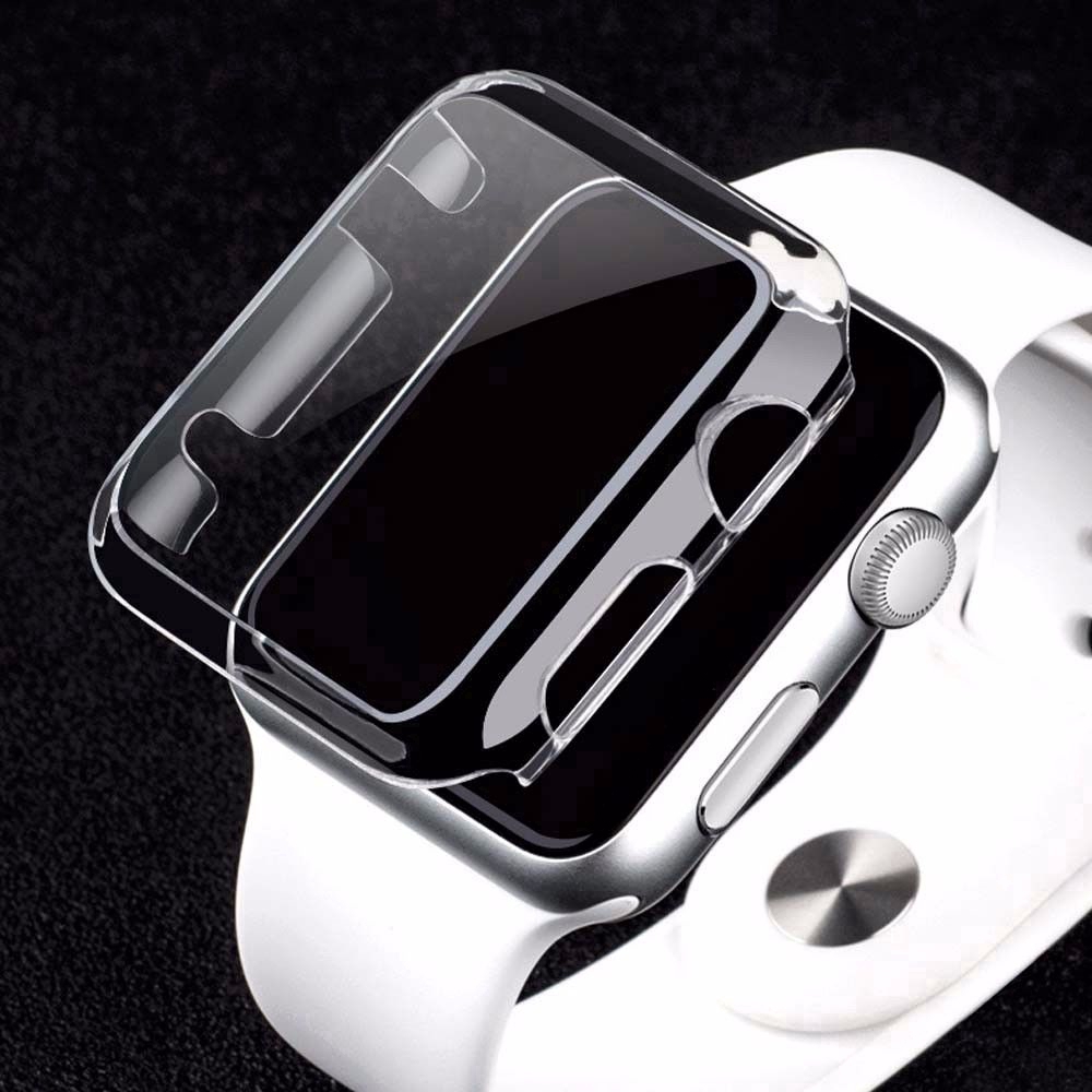 Vỏ TPU siêu mỏng 0.3mm HD bảo vệ màn hình đồng hồ cho Apple Watch 3/2/1