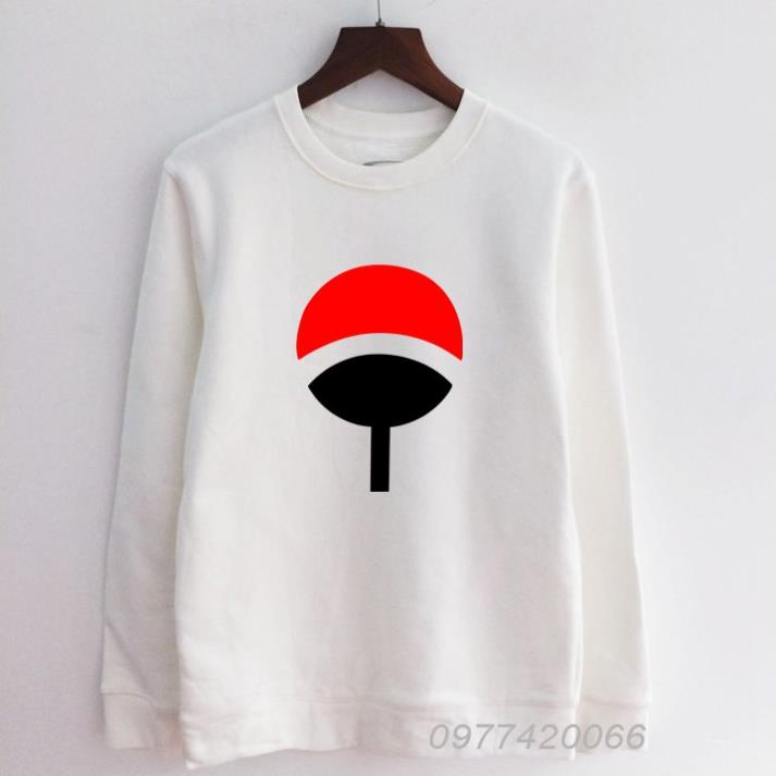 áo sweater Naruto gia tộc Uchiha phản quang, áo thu đông Naruto Uchiha