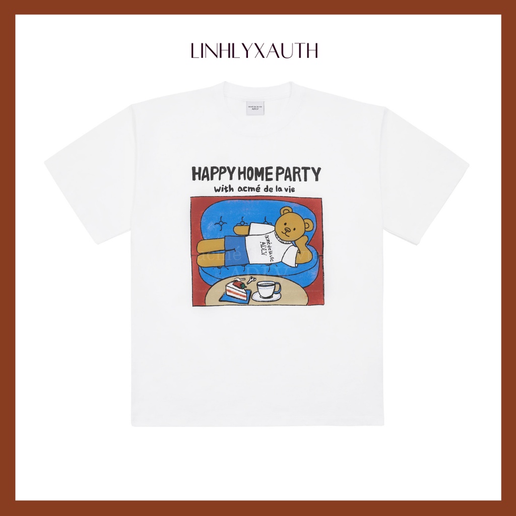 (HÀNG CHÍNH HÃNG) Áo thun ADLV - Acmé de la vie - Baby Face Sleeve T-Shirt White Happy Home Party LinhLyxAuth llxauth