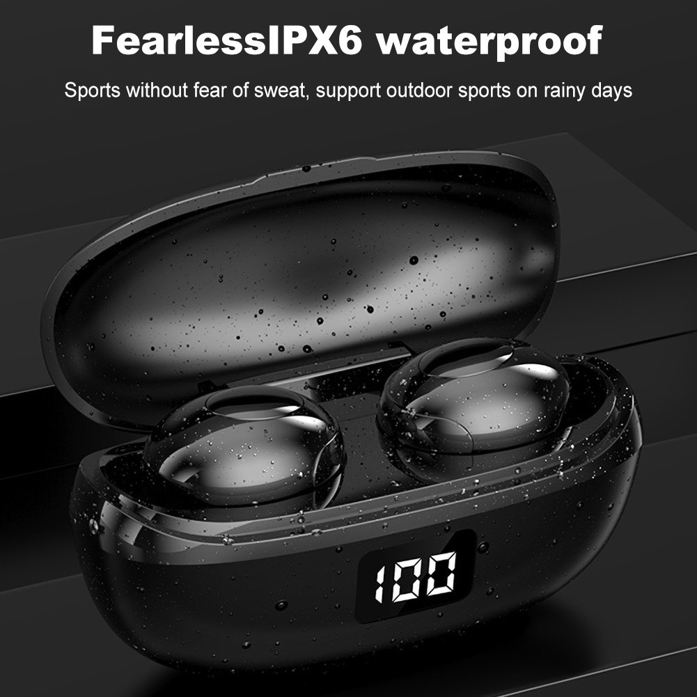 Tai Nghe Hel + Hkt-6 Bluetooth 5.0 Không Dây 9d Chống Nước Âm Thanh Sống Động Điện Thoại