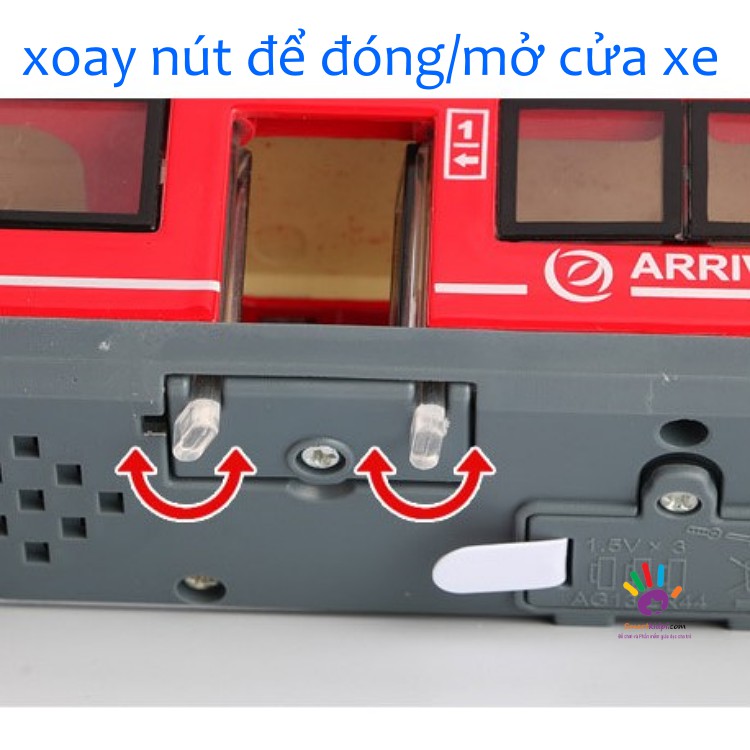 Đồ chơi Mô hình tàu điện ngầm kim loại có thể mở cửa