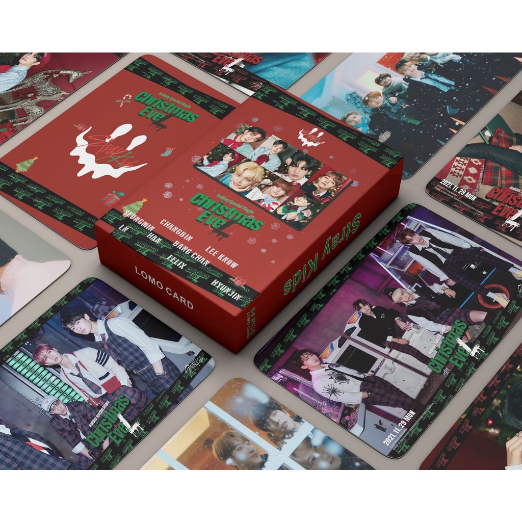 Hộp 54 Thẻ Stray Kids Christmas EveL Lomo Card Photocard Postcard