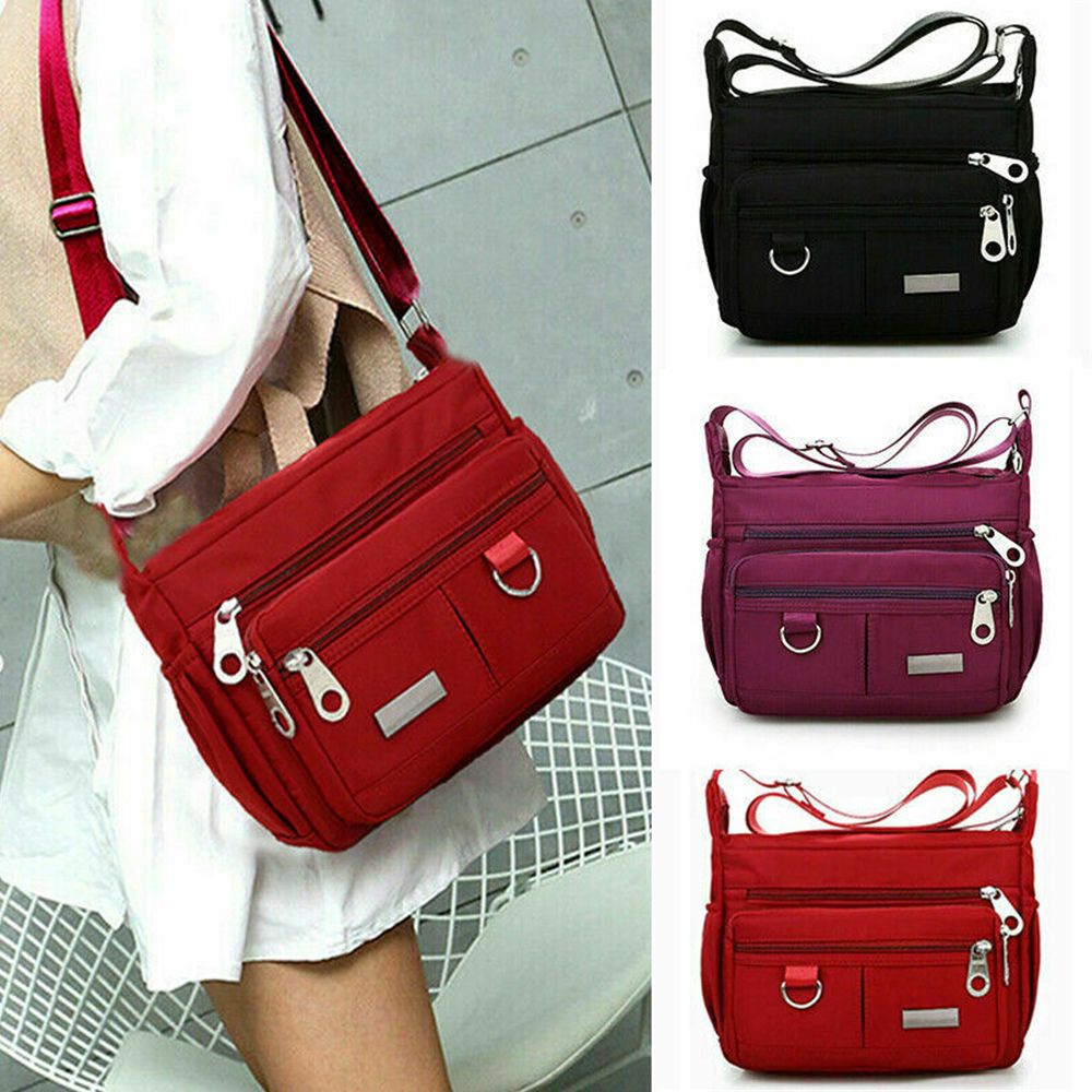 Túi đeo chéo vai nhiều ngăn bằng vải oxford chống thấm nước thời trang cho nữ