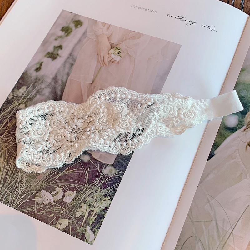Băng đô ren cài tóc /turban đính hoa cho bé sơ sinh phong cách tiểu thư vintage Hàn Quốc vải siêu mềm mẫu mới