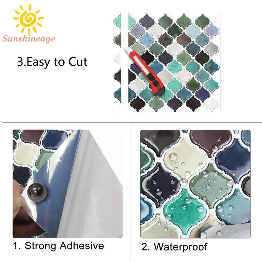 PET Paper Wall Sticker Bathroom Mosaic Tile Sticker Tile Wall Stickers