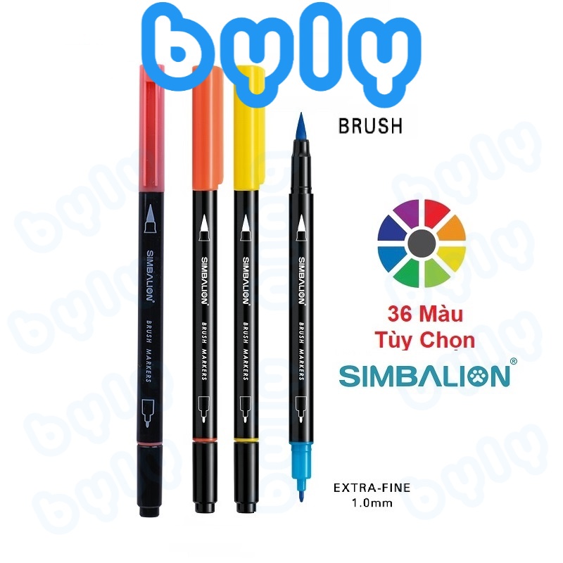 [Ship hỏa tốc] Brush Marker - Bút lông hai đầu cao cấp Simbalion - ByLy Store