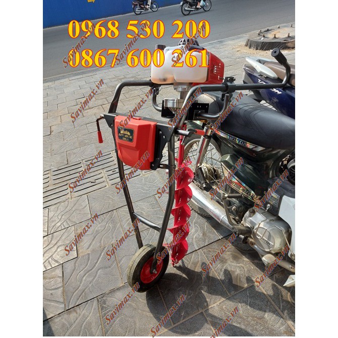 THANH LÝ MÁY KHOAN ĐẤT CẦM TAY CÓ BÁNH XE ĐẨY  CÔNG SUẤT 3 HP