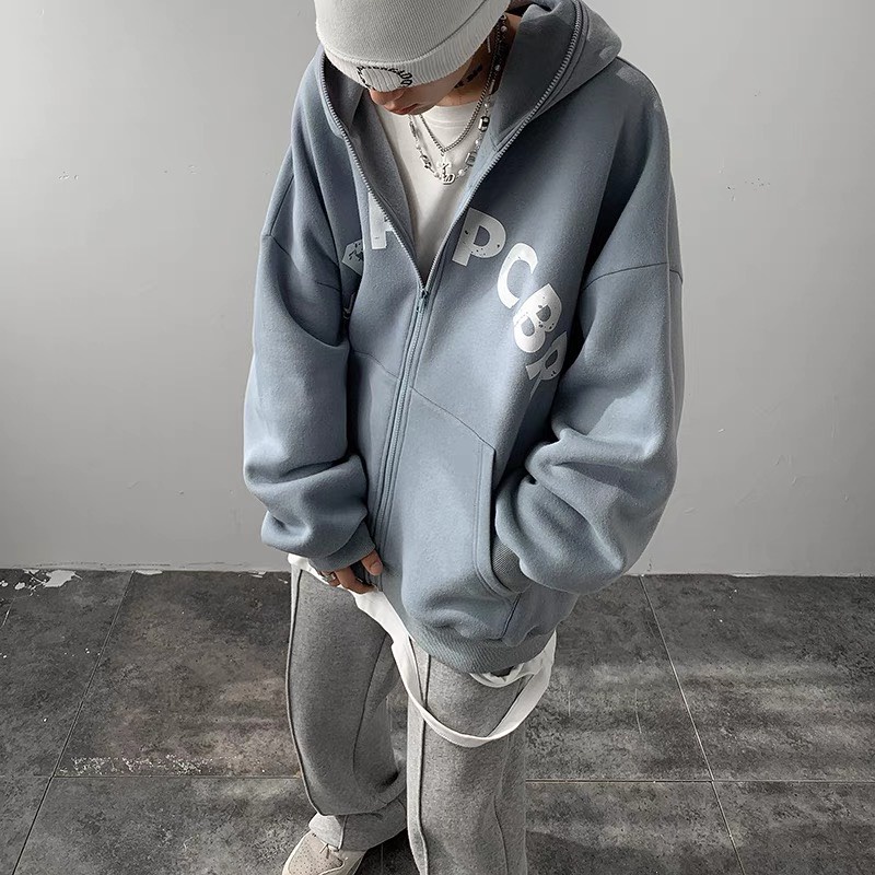 Áo khoác bomber nỉ bông dày dặn cao cấp form rộng unisex mặc cặp nam nữ phù hợp | BigBuy360 - bigbuy360.vn