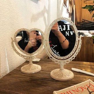 Gương Trang Điểm, Gương Trang Điểm để bàn phong cách châu âu Công Chúa Sang Chảnh Hình Bầu Dục Và Trái Tim