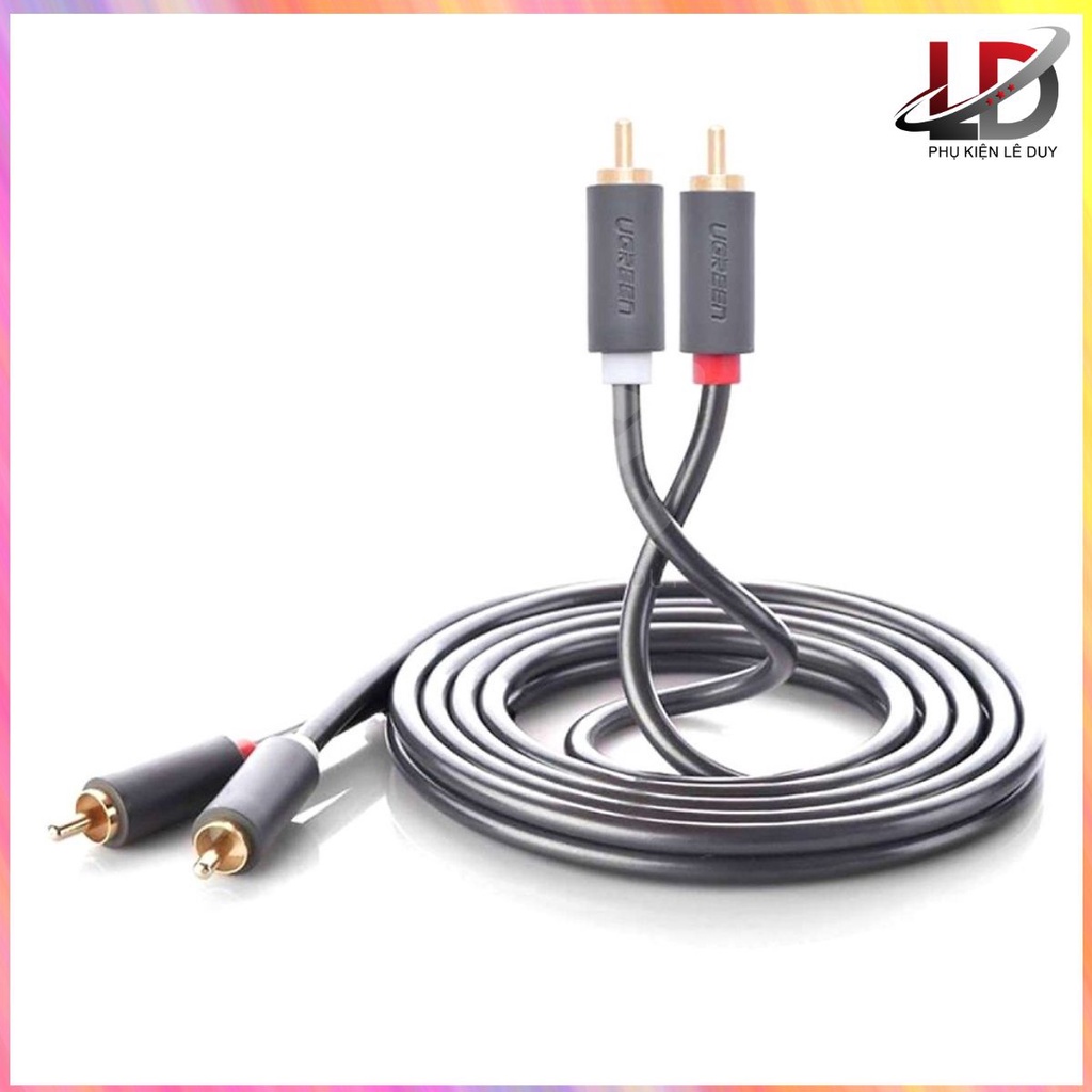 Cáp âm thanh hoa sen 2 đầu RCA dài 1.5m chính hãng Ugreen UG 10517