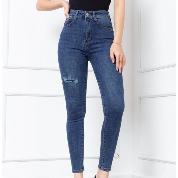Quần Jean Skinny Nữ Rách Nhẹ Lưng Cao J0319