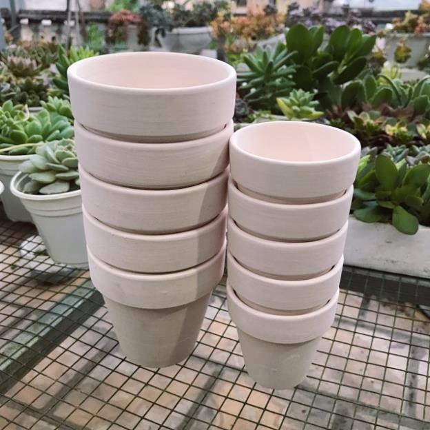 Chậu đất nung 7x7cm trồng sen đá và xương rồng