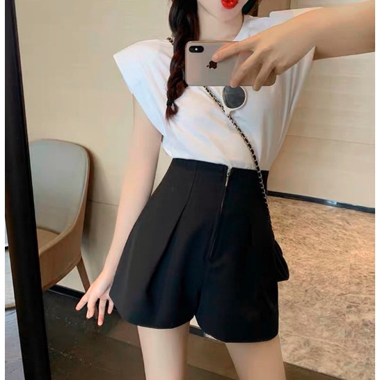 Quần Short Nữ Khóa Trước Cạp Cao Dora Style M622