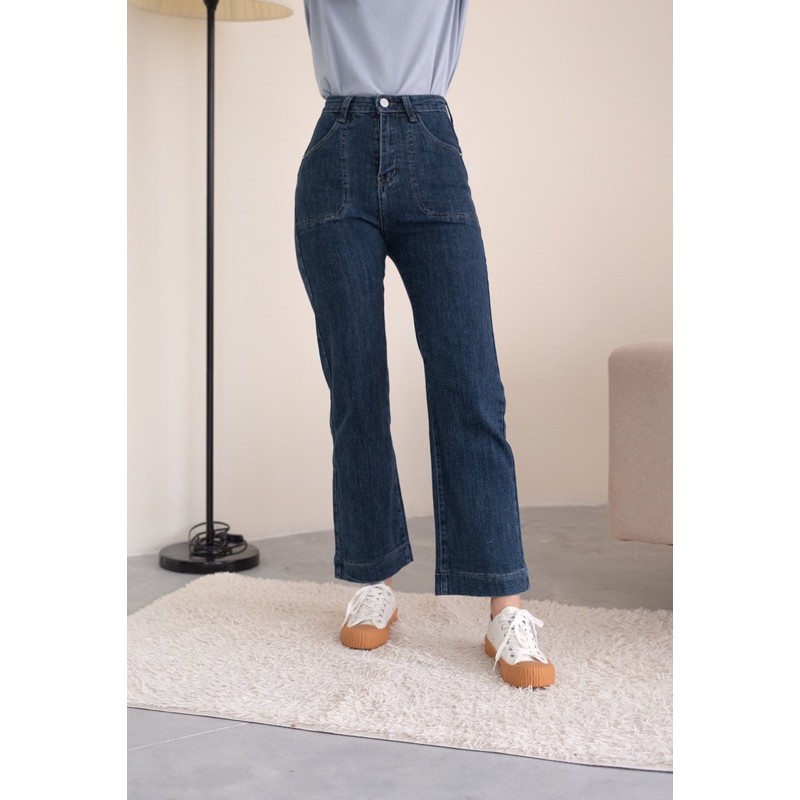 Quần bò Fromyouth - Hallie Denim (Đậm)