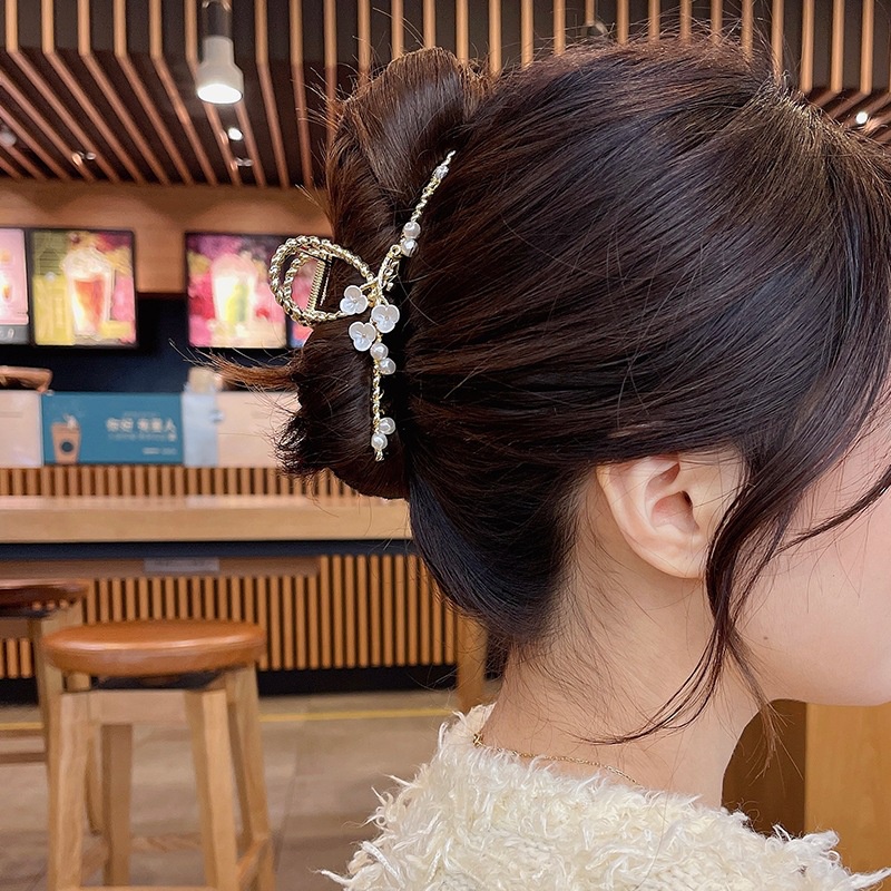 Kẹp Tóc Hình Hoa Đính Ngọc Trai Giả Xinh Xắn Thời Trang 2022