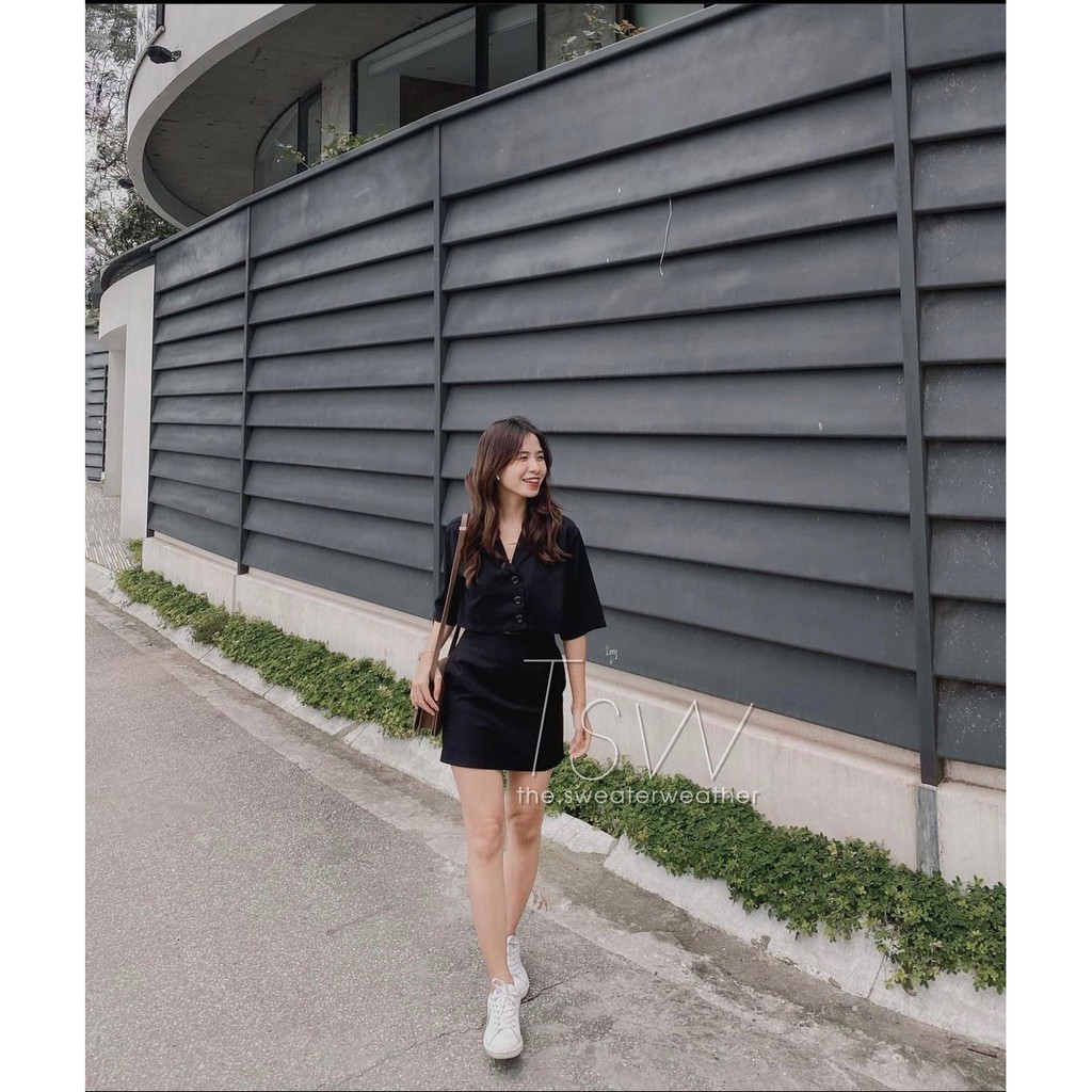 SET ÁO VEST CRTOP+ CHÂN VÁY  HÀNG THIẾT KẾ CHẤT DÀY DẶN
