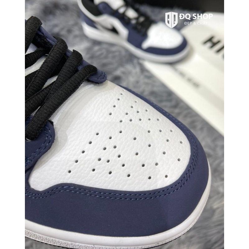 Giày JoDan Cổ Thấp 1 Low MidNight NaVy, Giày Sneaker JorDan 1 Màu Than Cổ thấp Nam Nữ FULL BILL + BOX
