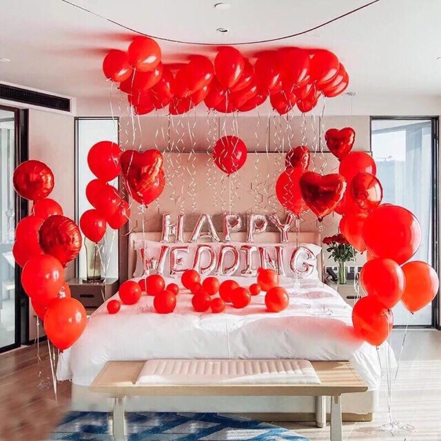 Set bóng trang trí phòng cưới MS01 ( tặng kèm chữ Hỷ)