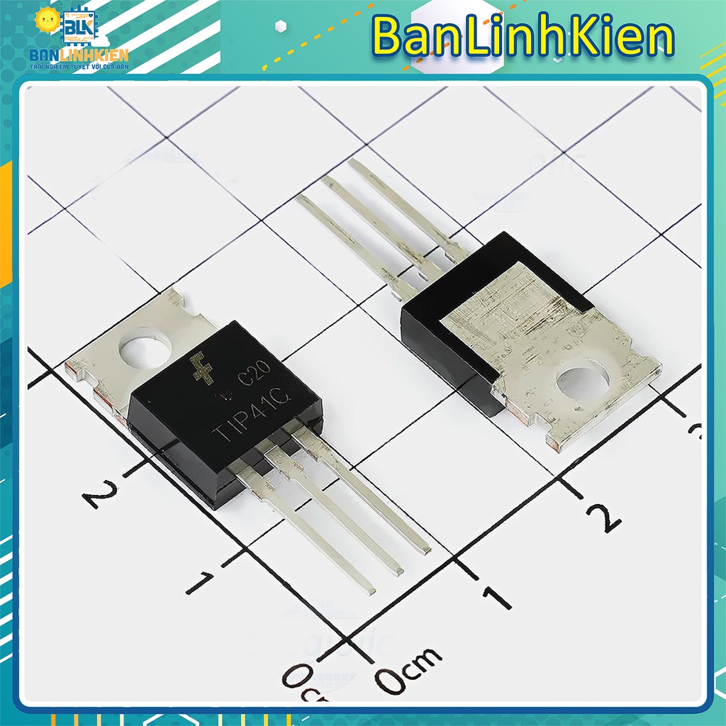 Transistor TIP41C TO220 NPN 6A 100V/ Tran NPN chân cắm