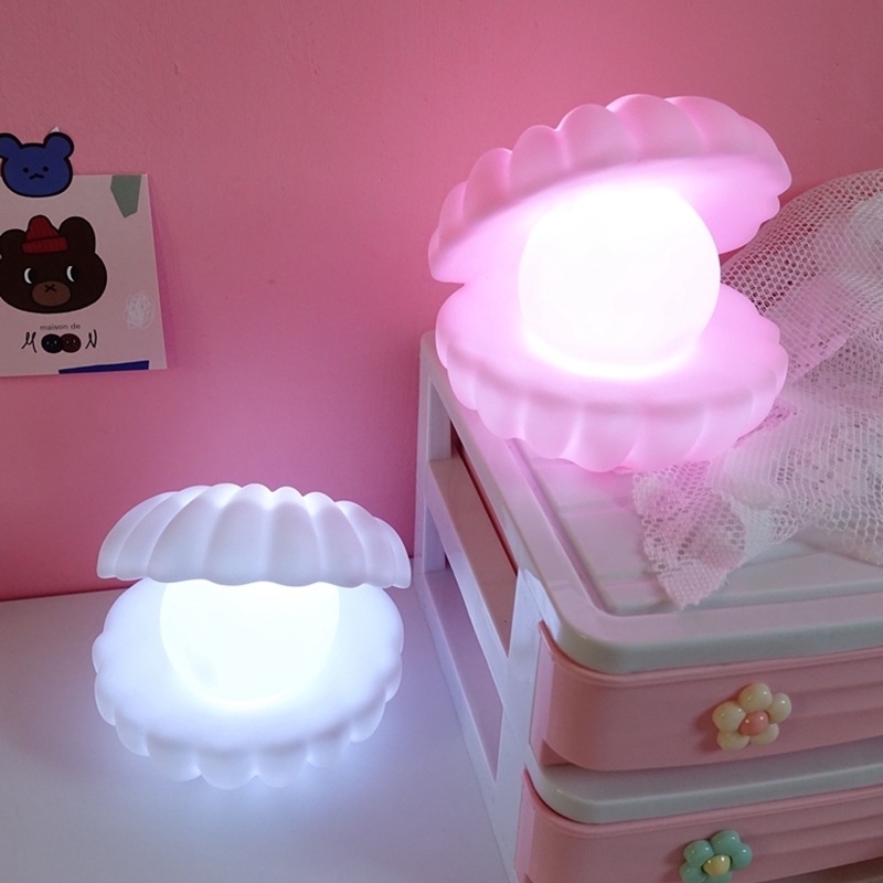 Đèn Ngủ Led Vỏ Hình Viên Ngọc Trai Độc Đáo