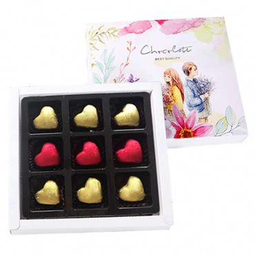 Socola quà tặng Tình yêu màu nắng - Hộp 9 viên kèm túi quà dễ thương | BigBuy360 - bigbuy360.vn