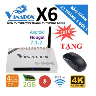Vinabox X6 PRO Ram 2g tặng chuột không dây