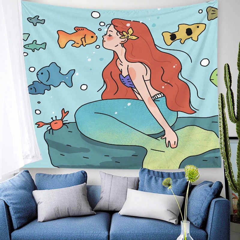 Thảm treo tường họa tiết hoạt hình sáng tạo dễ thương