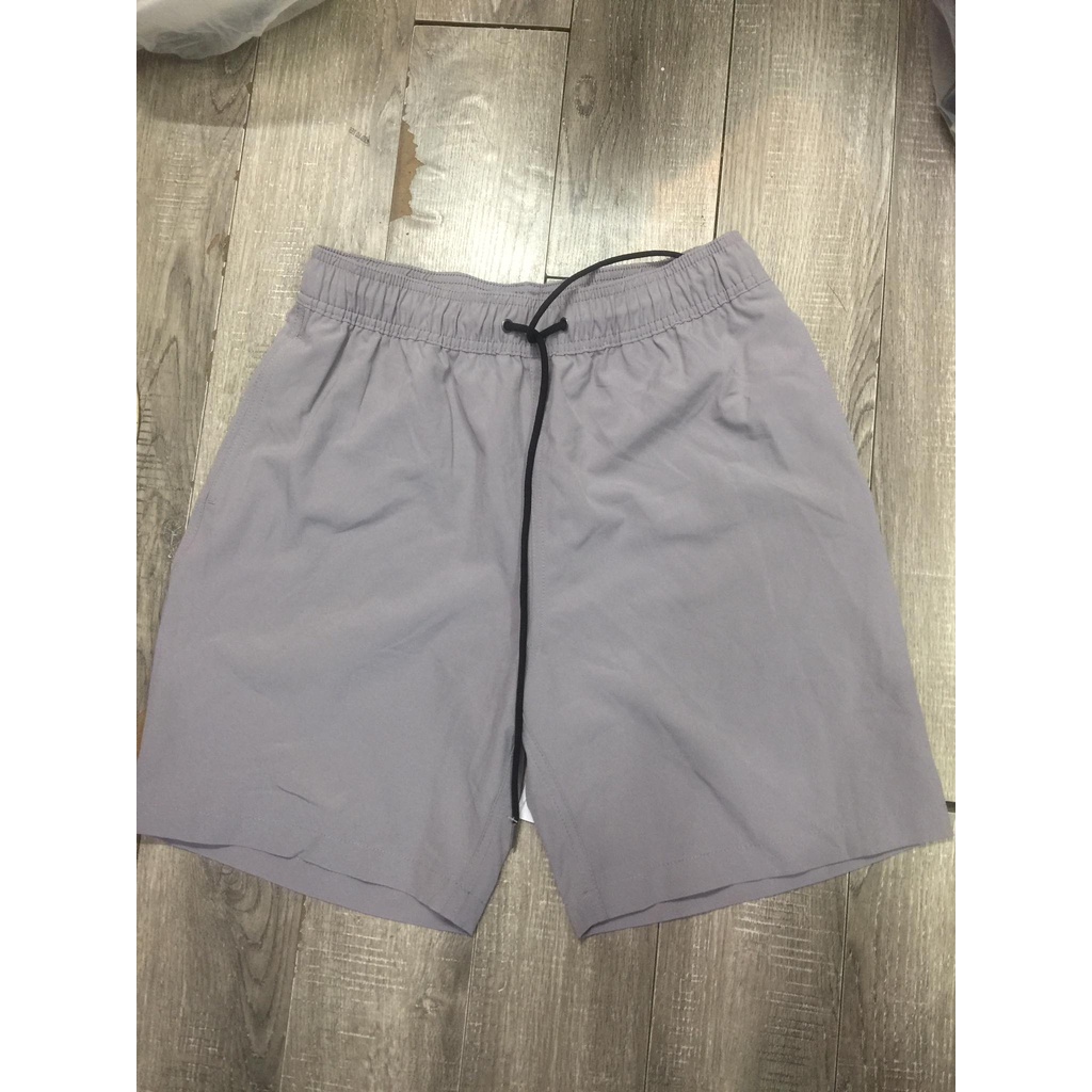 Quần Sooc - Short, quần đùi nam C&amp;K vải trơn thoáng mát, nhanh khô màu ghi sáng