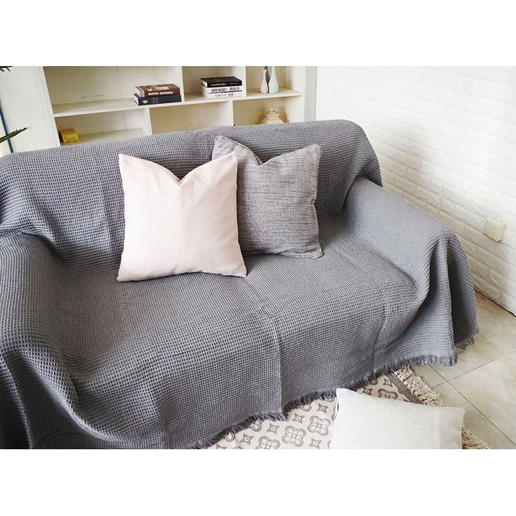 Thảm Vintage Nhập Khẩu Màu Xám Đơn, Thảm Trải Sofa, Thảm Treo Tường, Thảm Trải Sàn