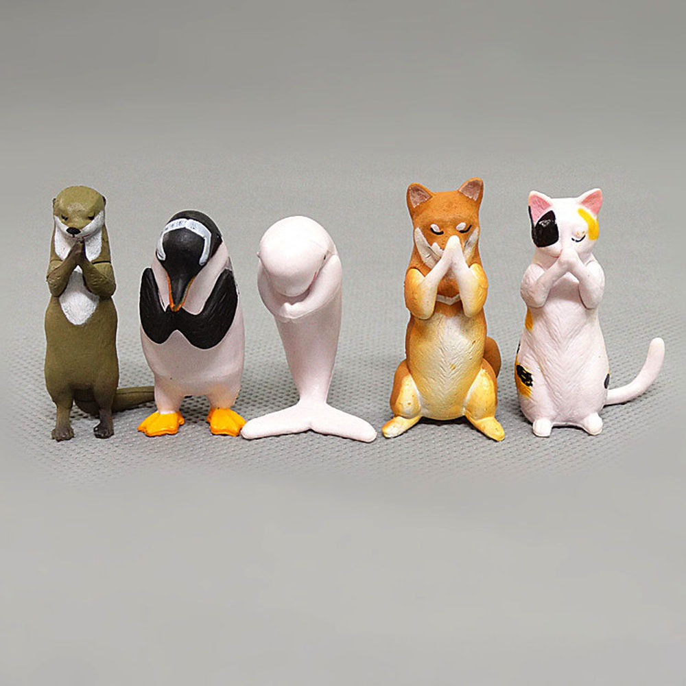 Bộ 5 Mô Hình Chú Chó Shiba Dễ Thương Trang Trí