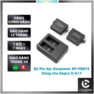 Bộ Pin + Sạc cho Gopro 5/6/7 Ravpower RP-PB074 | Chính Hãng