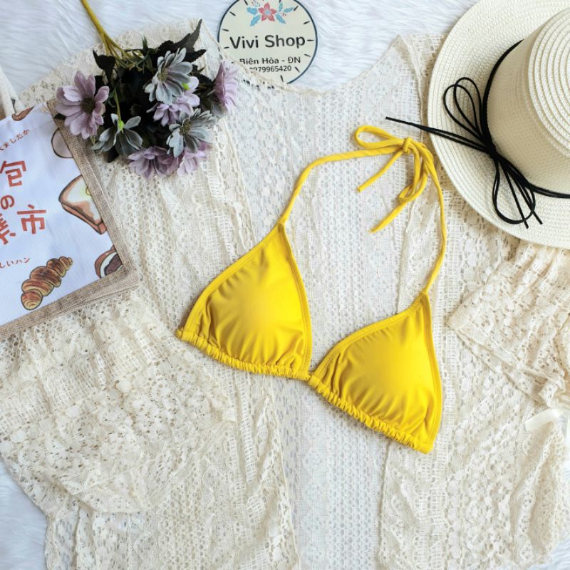 Áo bikini lẻ, áo bơi nữ basic sexy màu đen, vàng Vivi Shop