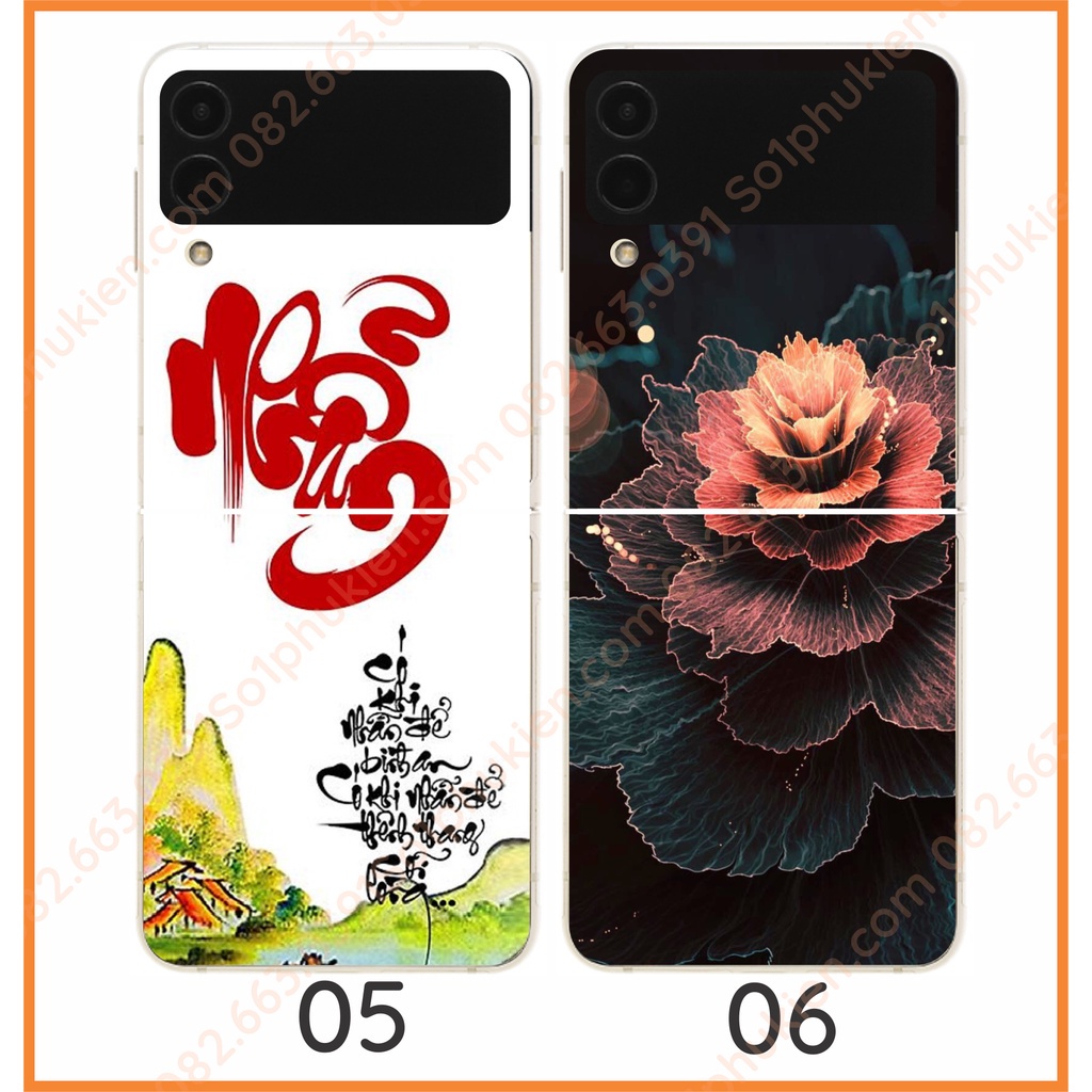 Ốp lưng Samsung Z Flip/ Z Flip 3/ ZFlip 4 dẻo in hình thư pháp đẹp , sắc nét