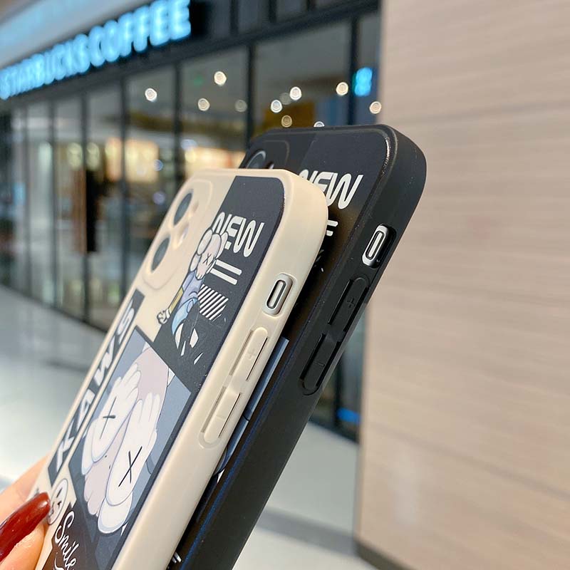 Ốp điện thoại TPU mềm chống bụi bẩn và chống sốc hình gấu ôm mặt cho iPhone 6 6S 7 8 11 12 Pro Max Plus X XS XR XSMAX