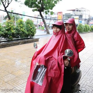 Áo mưa thủy sơn 2 đầu màu có kính LOẠI 1