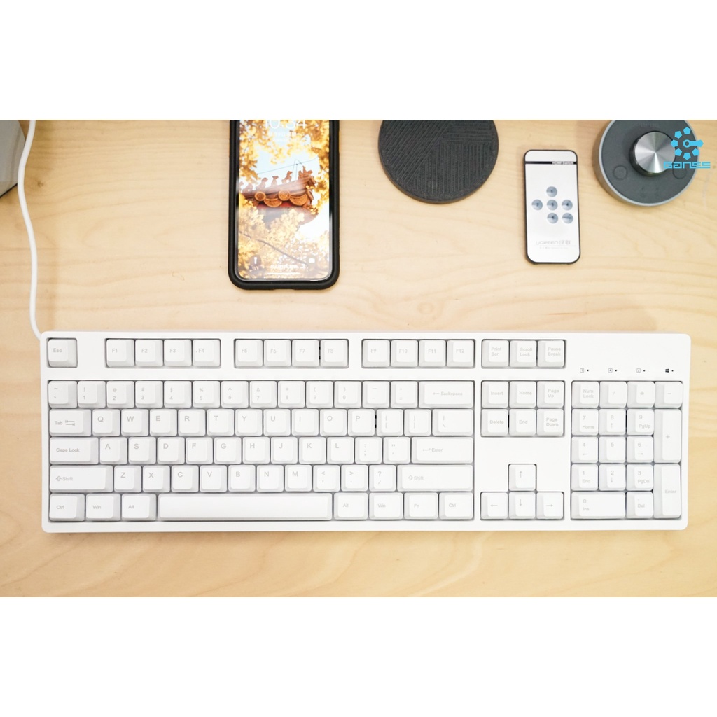 Bàn Phím Cơ Gans GS104-C WHITE Cherry Switch Chính Hãng