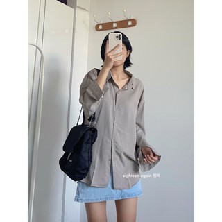Áo sơ mi chất voan mịn (Hàng sẵn/ảnh thật/18again)
