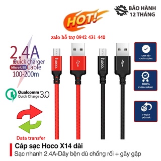 Cáp Micro USB 1m 2m Hoco X14 ✓Chính Hãng ✓Siêu Đẹp ✓Siêu Rẻ ✓Siêu Bền