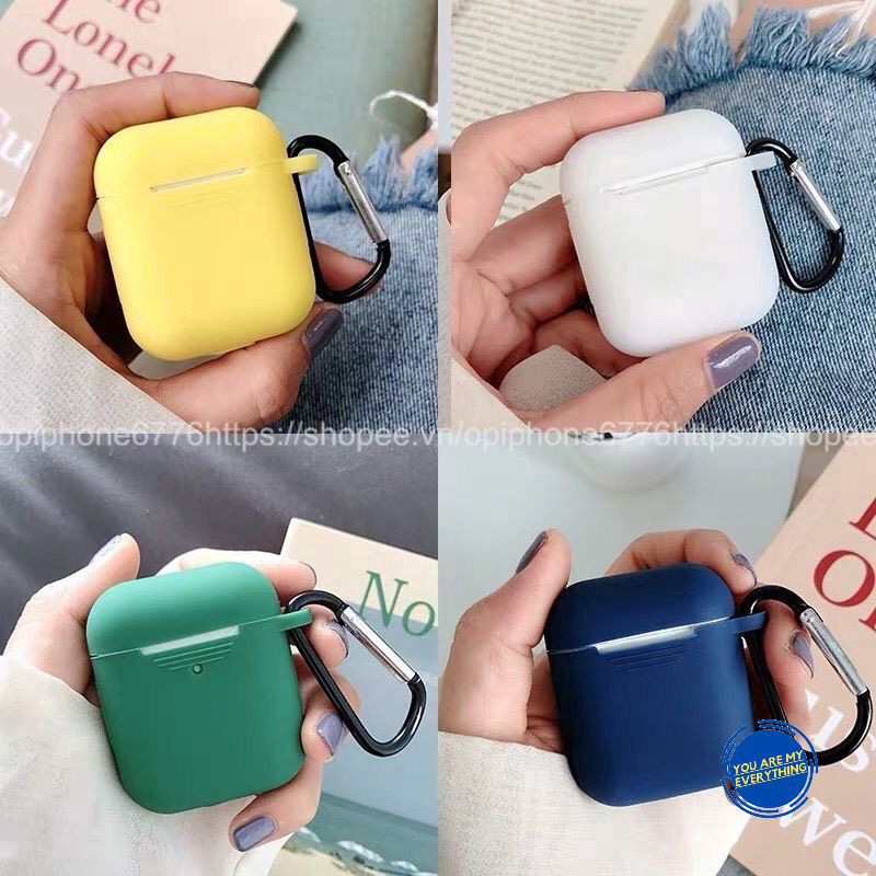 Túi đựng Airpods 1 &amp; 2 Trơn nhựa dẻo chống va đập