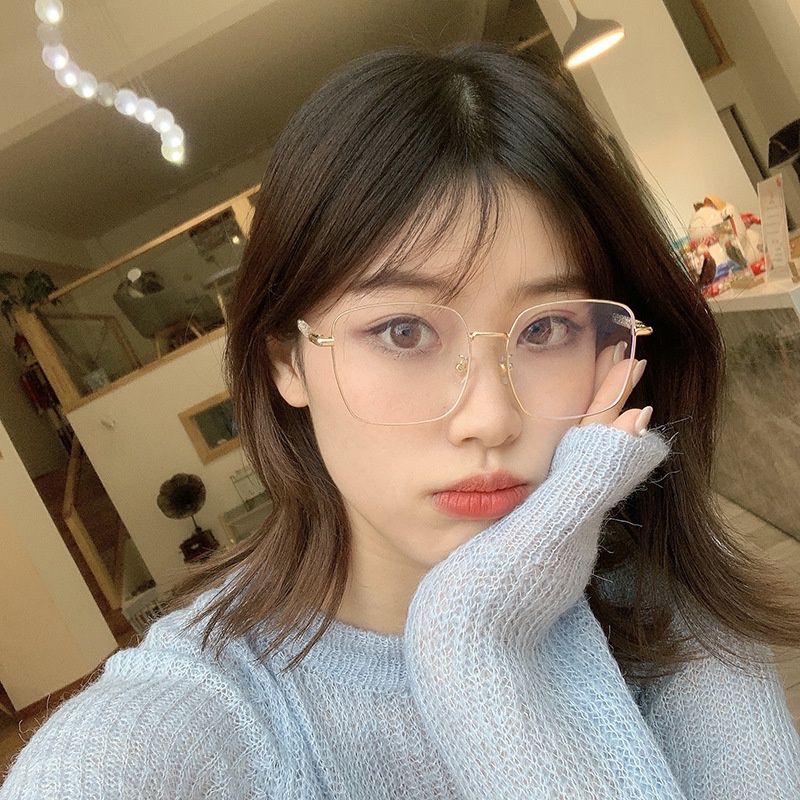 Mắt kính VIENDO gọng vuông bằng kim loại tròng đổi màu chống ánh sáng xanh/ chống tia UV màu sắc thời trang cho nam nữ(có thể cắt cận thị ống kính)