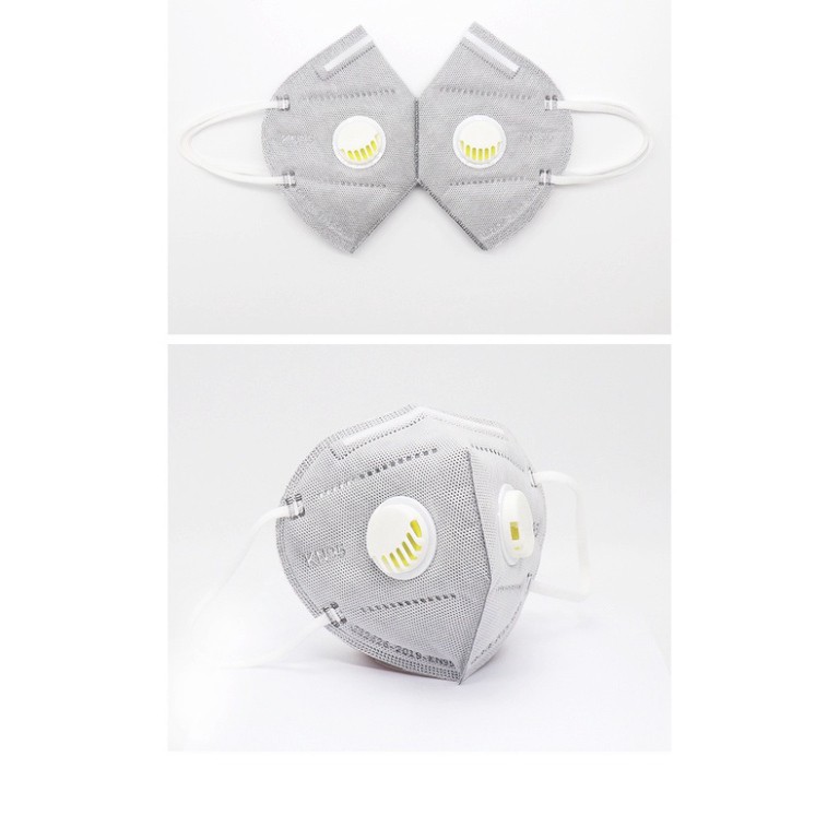 Khẩu Trang KN95 Có Van Thở 6 Lớp Than Hoạt Tính Chống Bụi Mịn - Lẻ 1 Chiếc (KT01)