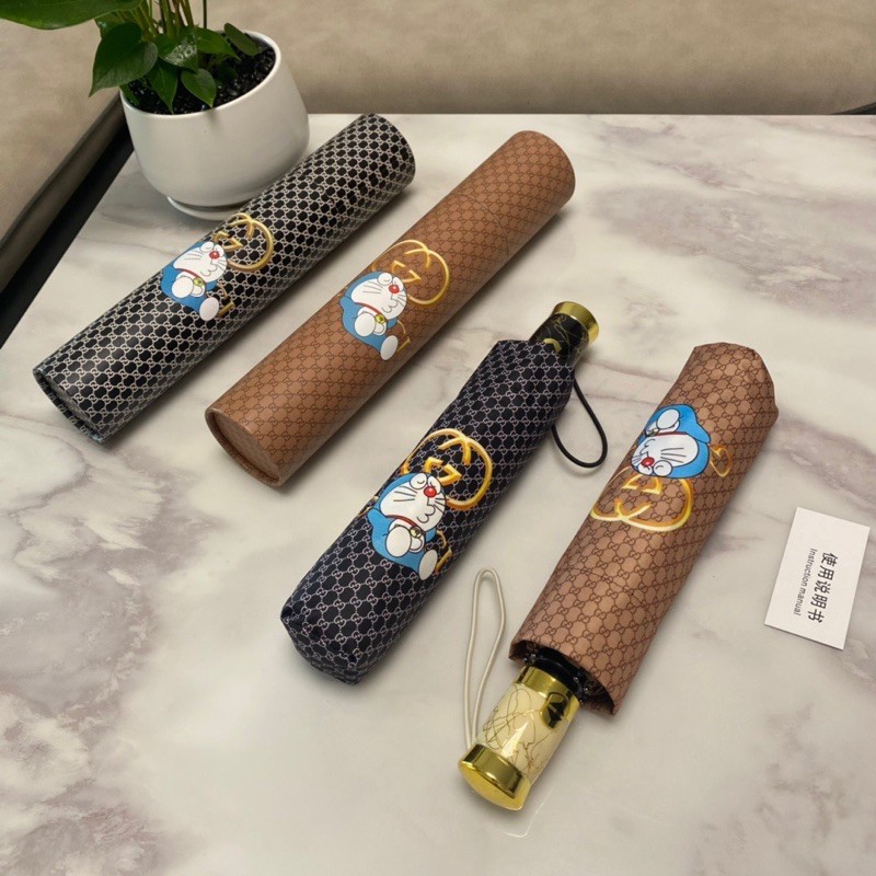 Ô/Dù tự động bật mở đóng thương hiệu Gucci GC Doraemon cao cấp