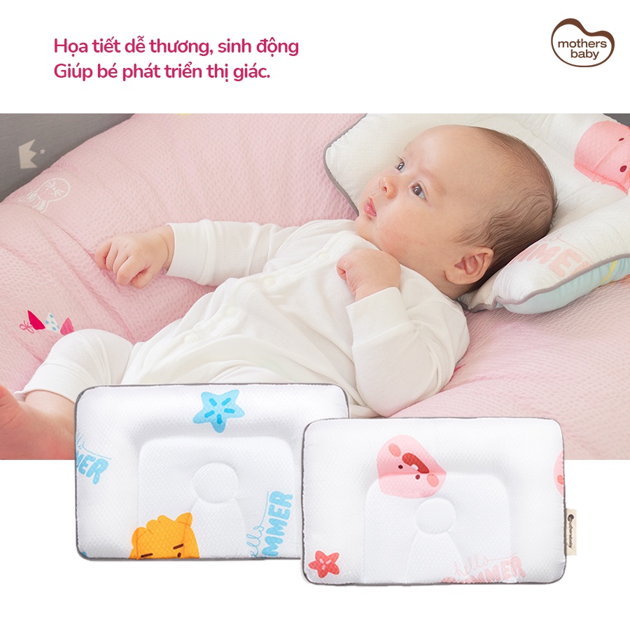 Gối Chống Bẹp Đầu, Méo Đầu Cho Bé Thương Hiệu Mothersbaby Hàn Quốc