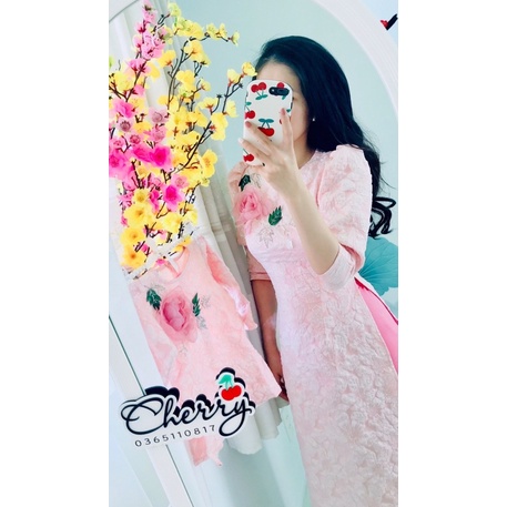 Áo dài mẹ và bé cao cấp