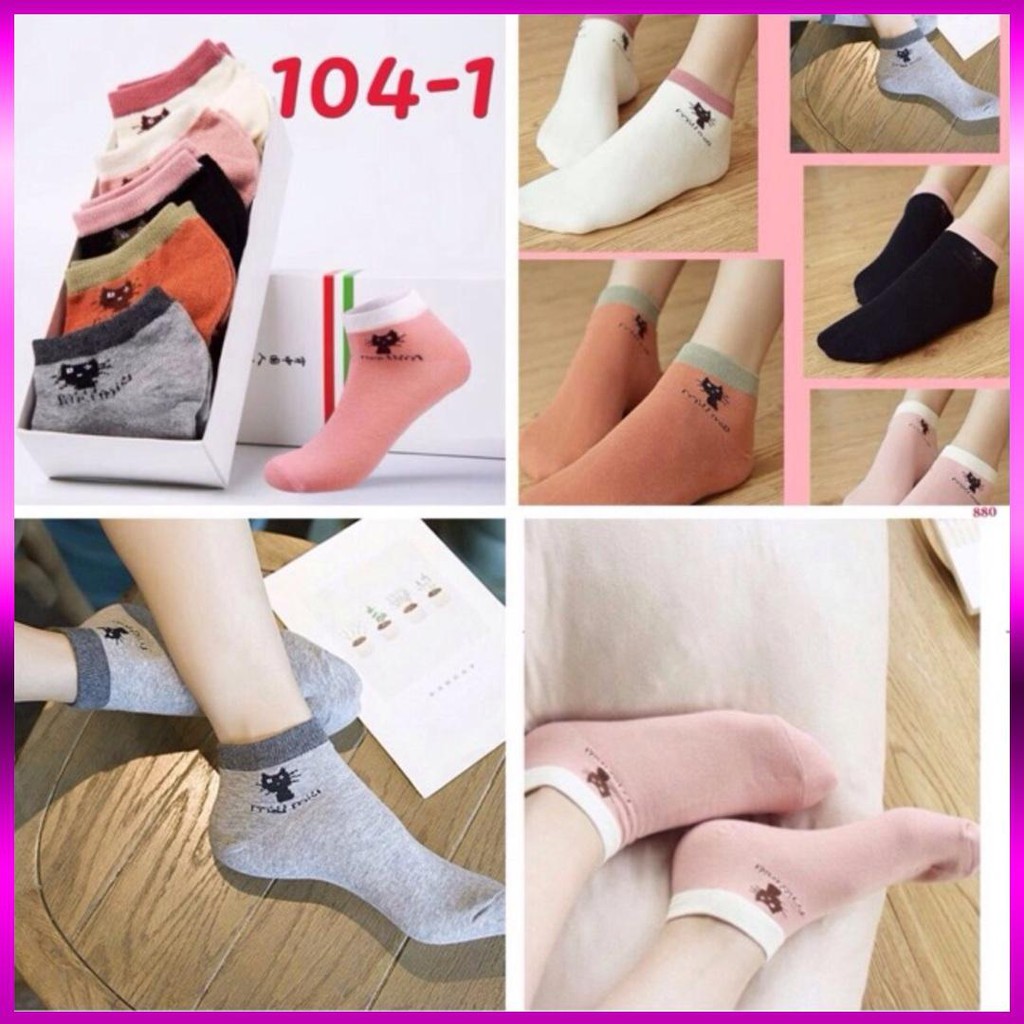 COMBO 5 ĐÔI TẤT MIU NỮ XITEEN