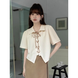 áo sơ mi kiểu hàn quốc nút buộc dây
