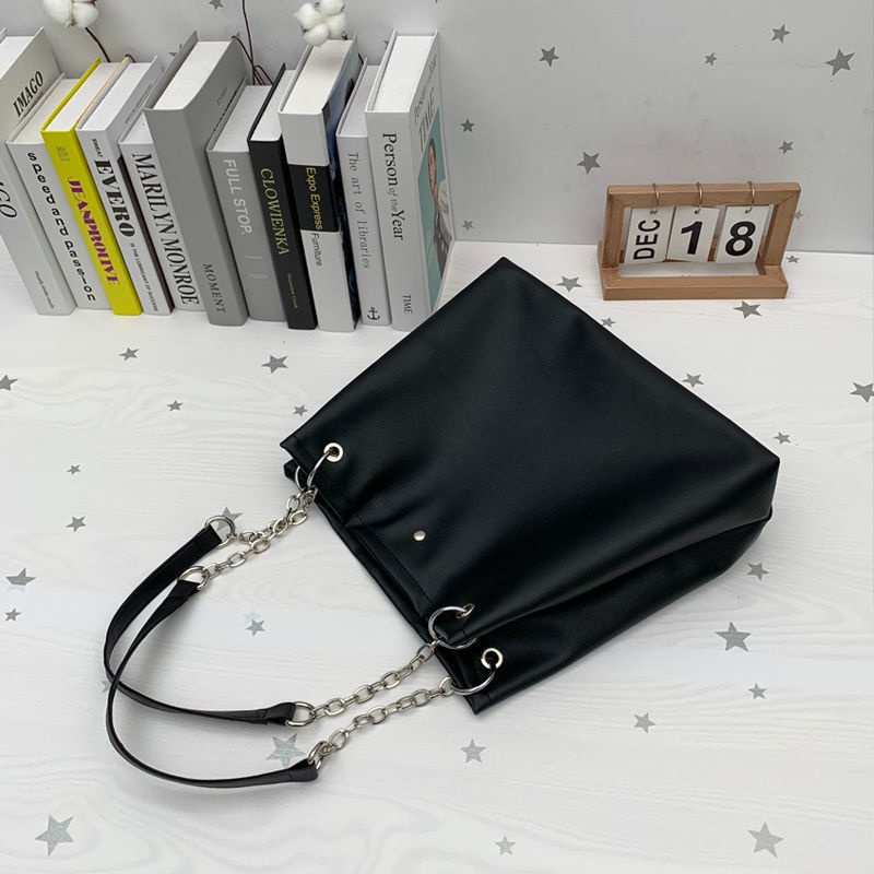 Túi Xách Da PU Dây Xích Đeo Vai Sức Chứa Lớn Thời Trang