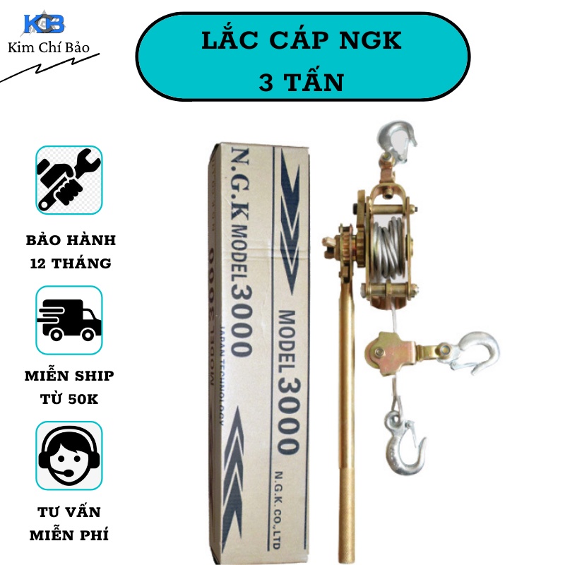 Pa Lăng Lắc Cáp 3 Tấn- Palang Cáp Lắc Tay