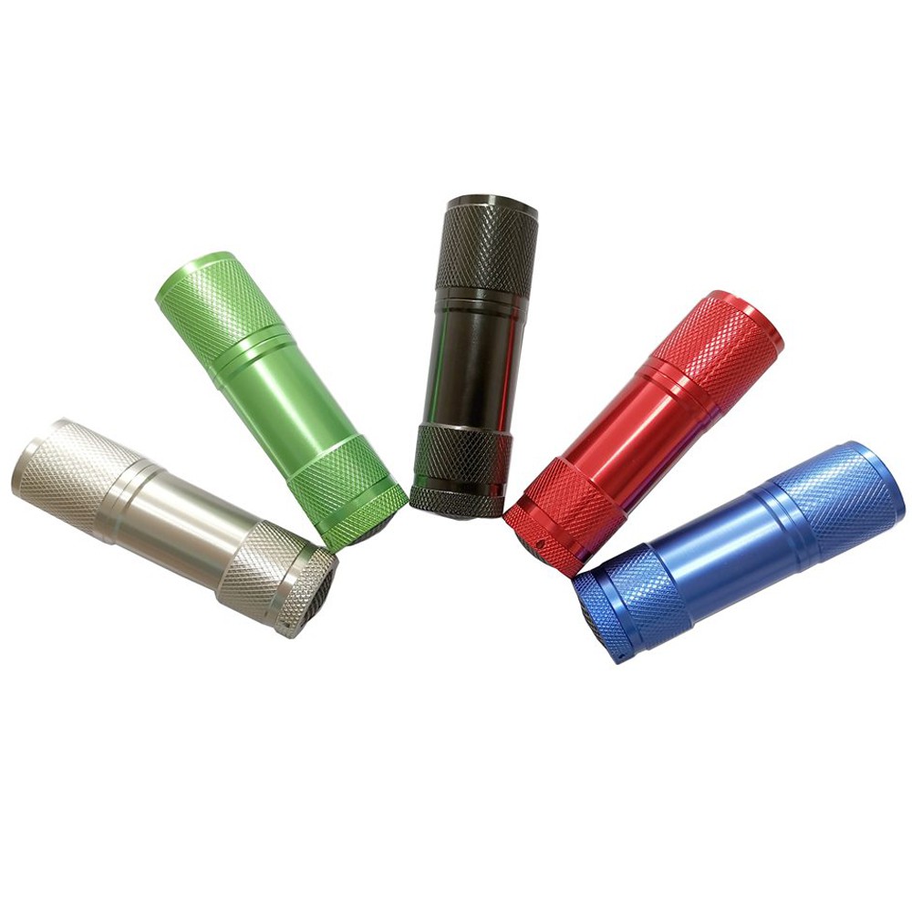 9LED White Light Aluminum Alloy Mini Flashlight