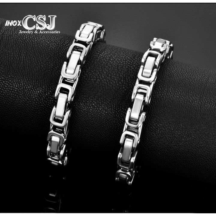 LẮC TAY NAM INOX 8MM THỜI TRANG HÀN QUỐC  đẹp, không đen